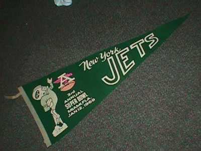 1969 NEW YORK JETS SUPER BOWL III PENNANT NAMATH RARE$$ | #132576373