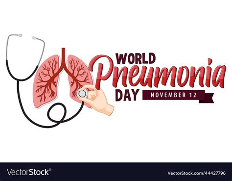 World Pneumonia Day Banner Design Royalty Free Vector Image