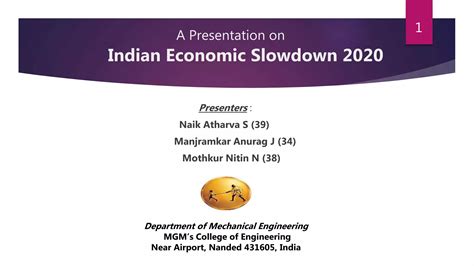 Indian Economic Slowdown 2020 Ppt