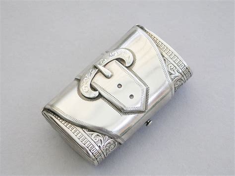 Victorian Novelty Silver Purse Vesta Case By Hilliard And Thomason