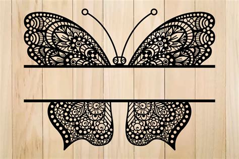 Butterfly Svg Butterfly Monogram Frame Zentangle Svg By