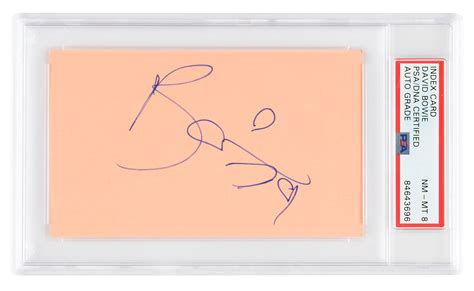 David Bowie Signature - PSA NM-MT 8 | RR Auction