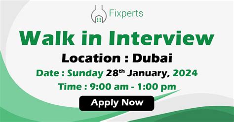 Fixperts Walk In Interview Dubai Wedado