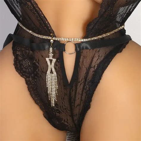 Personality Simple Fashion Fancy Bikini Gold Plated Waist Chain Sexy Rhinestone Geometric