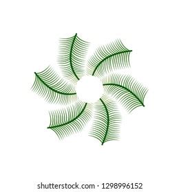 Palm Leaf Logo Design Vector Stock Vector (Royalty Free) 1298996152 ...