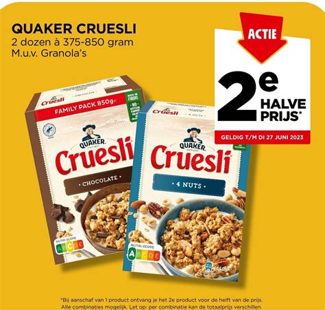 Quaker Cruesli Dozen Gram Aanbieding Bij Jumbo