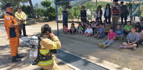 협신초등학교 공공기관 합동소방훈련홍천뉴스투데이