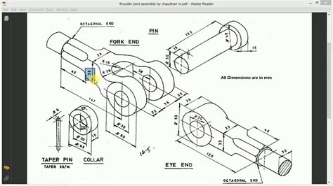 Knuckle Joint Drawing With Dimensions Pdf