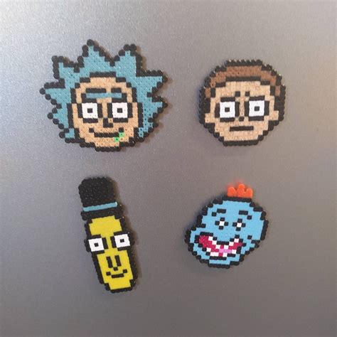 Rick And Morty Inspired Handmade Hama Bead Perler Bead Pixel Etsy