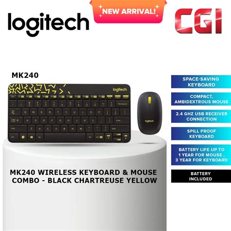 Logitech Mk240 Nano Minimalist Wireless Keyboard And Mouse Combo 920 008202 Shopee Malaysia