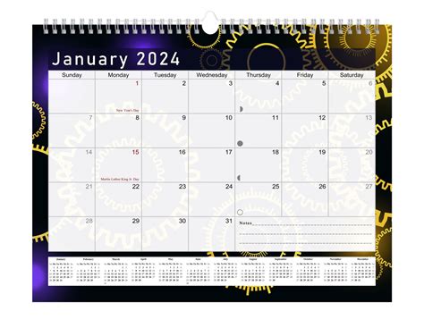 Monthly Spiral Bound Wall Desk Calendar Months