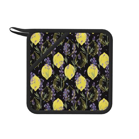 Rocae Lavender Flowers For Square Silicone Anti Scalding Mat Trivet Hot Pads For Kitchen Counter