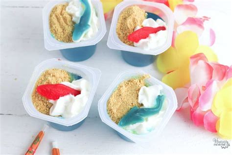 Quick Easy Beach Jello Cups Summer Party Snack