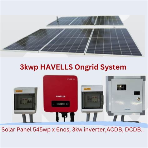 Havells 3kw Ongrid Solar System AMO ENERGY SOLUTIONS