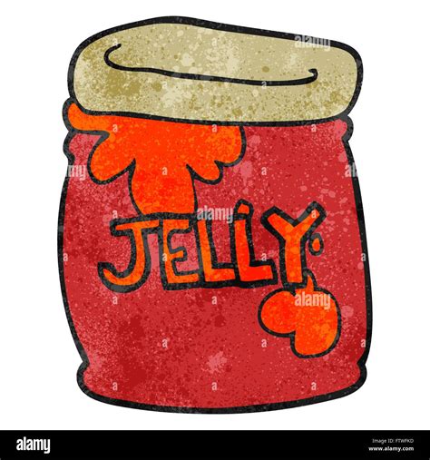 Freehand Textured Cartoon Jar Of Jelly Stock Vector Image Art Alamy