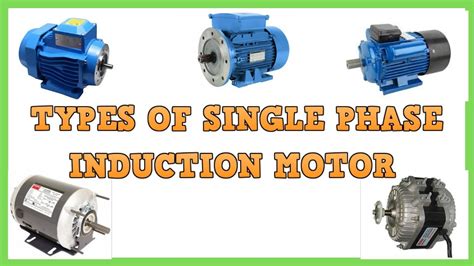 Types Of Single Phase Induction Motor And Application Starting Methods Short Note Youtube