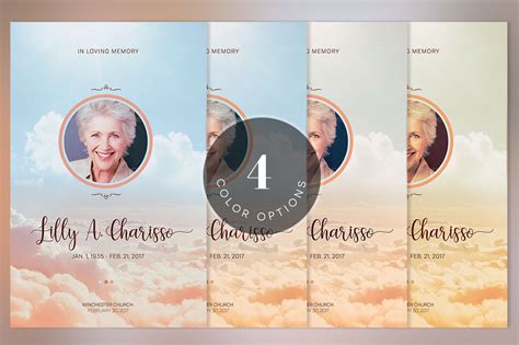 Heaven Funeral Program Template on Behance