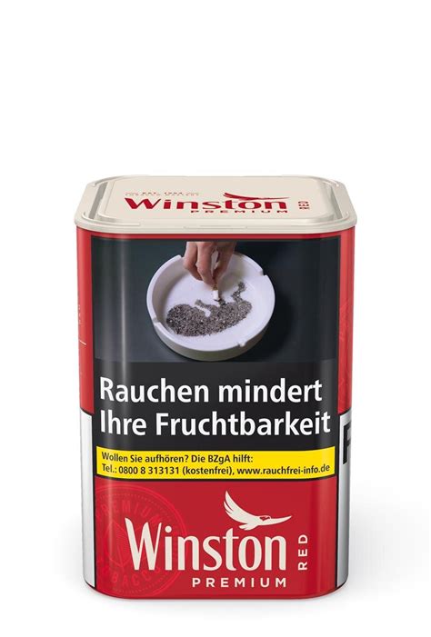 Winston Rot Premium Tabak Zum Stopfen 90g Dose