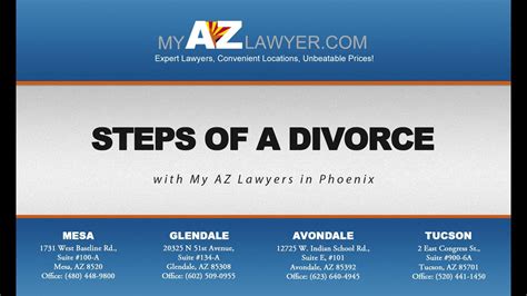 Steps Of A Divorce With My Az Lawyers In Phoenix Youtube