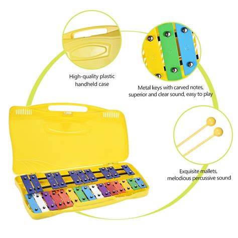 25 Notes Xylophone Glockenspiel Percussion Musical Grandado