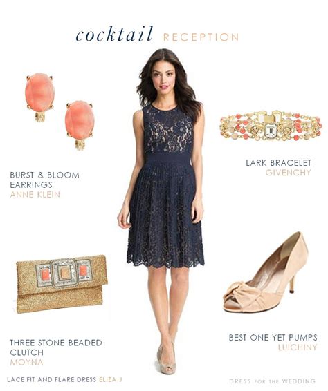 Navy Blue Dress With Accessories