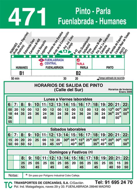 Recorrido Y Horarios Linea 471 Autobuses De Humanes De Madrid