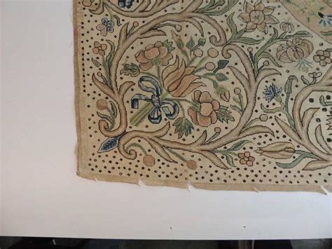17th Century English Embroidery Needlework Tapestry Atg Textile For