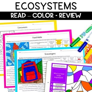 Ecosystems Science Worksheets Ecology Reading Comprehension Sub Plans