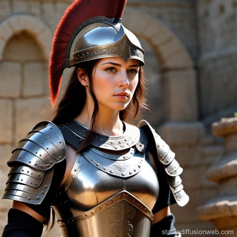 Female Warrior In Ancient Armor Stable Diffusion Online