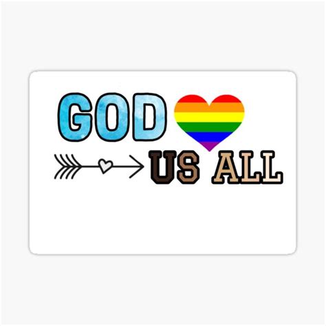 God Loves Us All Sticker For Sale By Kcabdelnour Redbubble