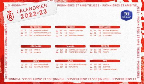 Le Calendrier 2022 23 De D1 Arkema Dévoilé Stade De Reims