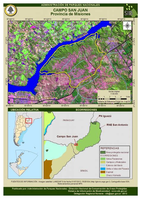 Mapa del área protegida Argentina gob ar