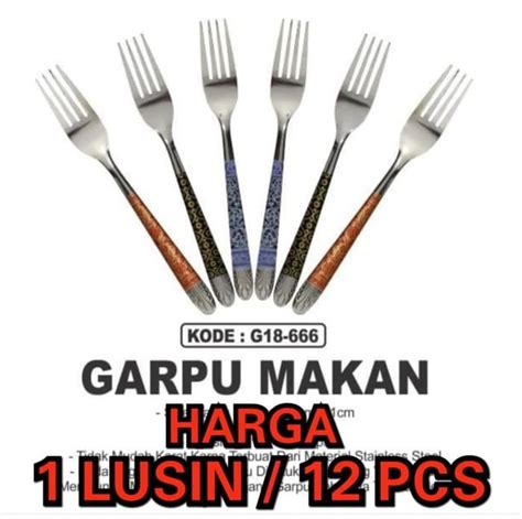 Mvp Store Lusin Sendok Garpu Motif Batik Garpu Makan Motif Batik