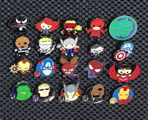 10 Random All Marvel Disney Trading Pins No Duplicates Fast Etsy