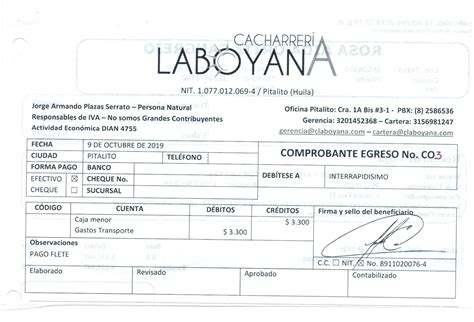 Laboratorio Empresarial Y Contable Comprobante Egreso Factura Compra