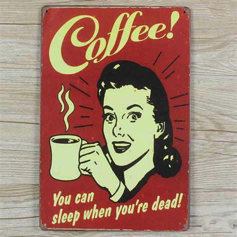 Hot Sales High Quality 100 Coffee Tin Sign Tinplate Vintage Metal