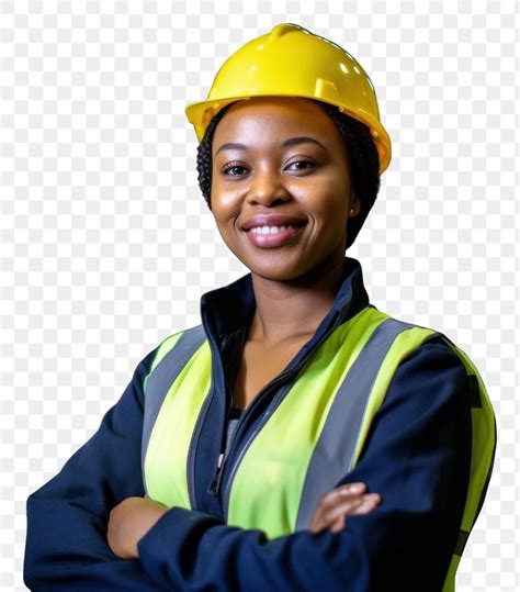 Png African Women Worker Industry Standing Portrait Premium Image By