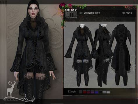 Dansimsfantasy S Oh My Goth Moonwater Outfit Sims Vampire Clothes