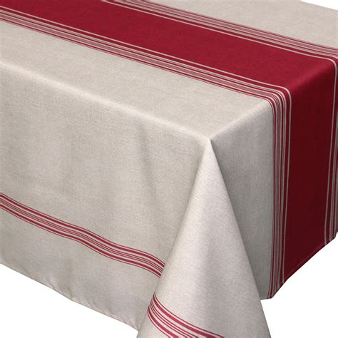 Nappe Rectangle X Cm Imprim E Polyester Bistrot Rouge