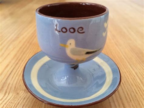 Babbacombe Pottery Torquay Devon Looe Cornwall Seagull Egg Cup Egg