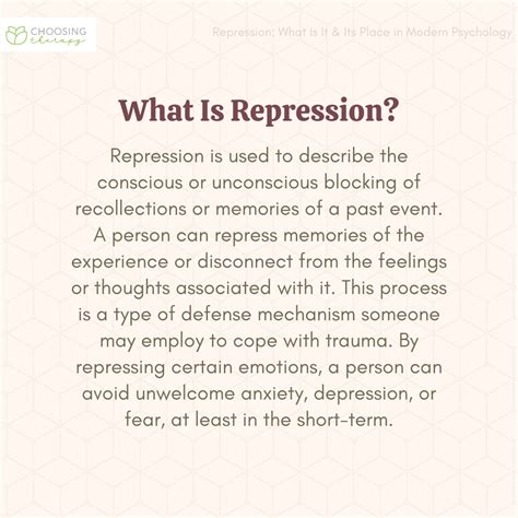 Repression Psychology