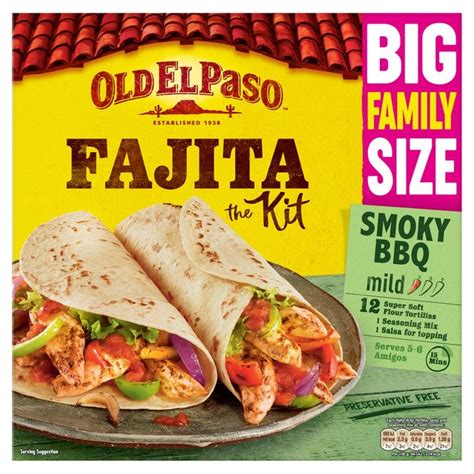 Morrisons Old El Paso Original Smoky Bbq Fajitas Dinner Kit 750g Product Information