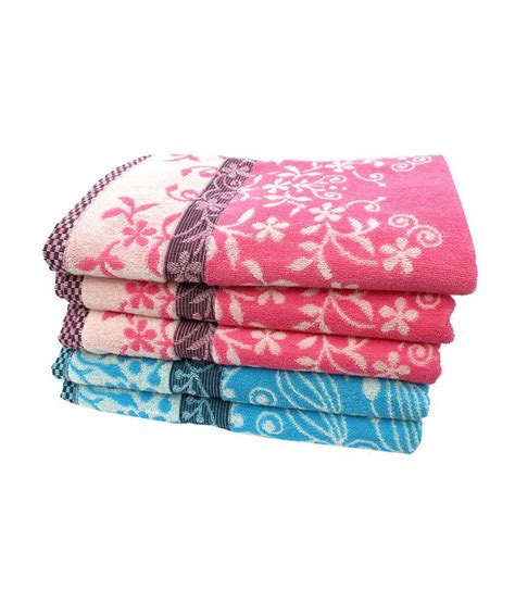 Mandhania Set Of Cotton Bath Towel Multi Color Buy Mandhania Set