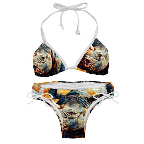Rhinoceros Detachable Sponge Adjustable Strap Bikini Set Two Pack For Swimwear And Beachwear