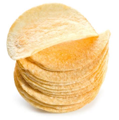 Potato Chips Isolated White Background Stock Photo Valentyn Volkov