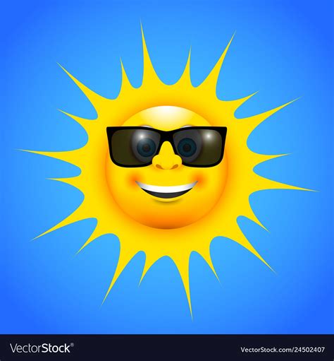 Happy Sun With Sunglasses