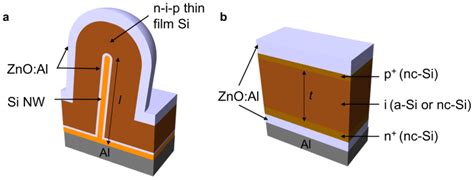 A 3d Cross Section Illustration Of The Core Shell Si Nanowire Nw