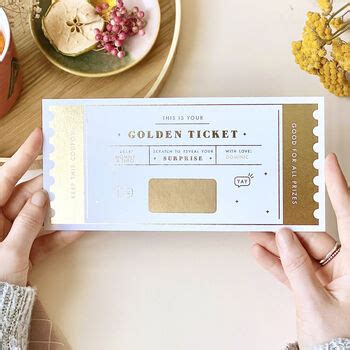 The Golden Ticket Scratch Card By Rodo Creative