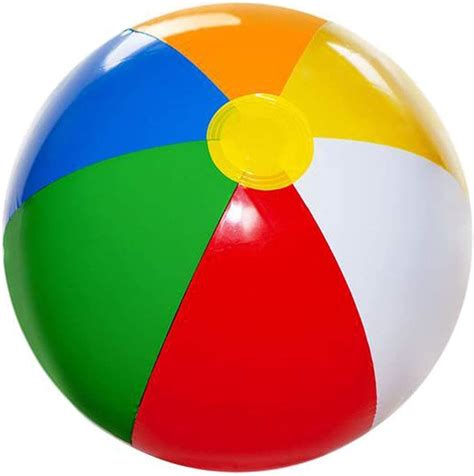 4es Novelty Large Beach Balls 24 Pack 16 Inch Inflatable Beach Ball Rainbow