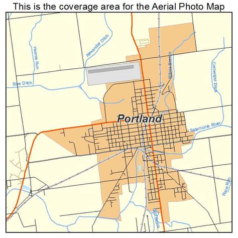 Aerial Photography Map of Portland, IN Indiana